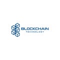 Block chain technology logo design. Digital crypto currency mining icon. Bitcoin service Royalty Free Stock Photo