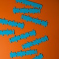 Block chains, a metaphor of the blockchain illustrated with chains of assembled puzzles.