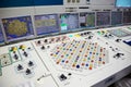 Block control panel of nuclear power plant Royalty Free Stock Photo