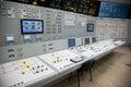 Block control panel of nuclear power plant Royalty Free Stock Photo