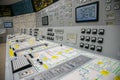 Block control panel of nuclear power plant Royalty Free Stock Photo