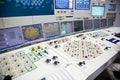 Block control panel of nuclear power plant. Royalty Free Stock Photo