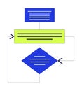 Block diagram 2D cartoon object