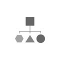 block diagram icon. Simple glyph of charts and diagrams set for UI and UX, website or mobile application on white