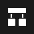 Block diagram pixel dark mode glyph ui icon