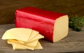 Block of edam cheese Royalty Free Stock Photo