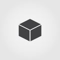 Block flat icon. Monochrome creative design from blockchain icons collection. Sipmle sign illustration block icon for mobile and