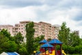 Block of flats. Apartament buildings in Bucharest, Romania, 2020 Royalty Free Stock Photo