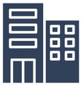 Block of flats, building Isolated Vector Icon which can be easily edit or modified. Royalty Free Stock Photo