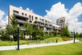 Block of flats with public green area around Royalty Free Stock Photo