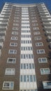 Block of flats( aparments) looking from the ground floor Royalty Free Stock Photo