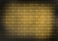 Block golden background. Golden mosaic, golden luxury background. Digital art wall of blocks Royalty Free Stock Photo