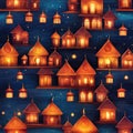 Lighted Diwali lamps