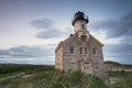 Block Island, RI / United States - Sept.16, 2020: Early morning view of the historic Block Island North Light