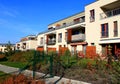 Block of modern flats with gardens Royalty Free Stock Photo