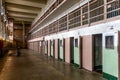 Block and module of maximum security and punishment cells of the federal prison of Alcatraz. Royalty Free Stock Photo