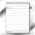 Block notes page lined in black and white Royalty Free Stock Photo