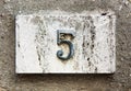 Block number on a wall Royalty Free Stock Photo