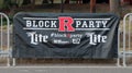 Block R Party Sign