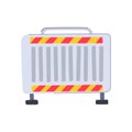 block road barrier cartoon vector illustration