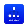 Block scheme icon blue vector
