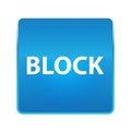 Block shiny blue square button