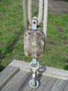 Block and tackle pulley and rope