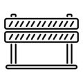 Block train icon outline vector. Safety gate