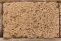 Block of tuff on wall of medieval palace Royalty Free Stock Photo