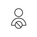 Block User Icon vector set collection for web Royalty Free Stock Photo