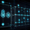 Block validation in the blockchain and digital ledger.