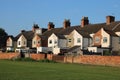 A block or victorian terrace houses clear blue sky background UK Royalty Free Stock Photo