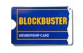 Blockbuster membership card isolated on white background.