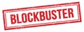 BLOCKBUSTER text on red grungy vintage stamp