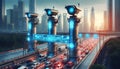 Blockchain and AI-powered toll systems optimizing urban traffic flow with secure and fast payments