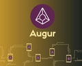 Blockchain augur cryptocurrency circuit background