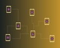 Blockchain augur cryptocurrency circuit background