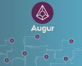 Blockchain augur cryptocurrency networking circuit background