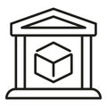 Blockchain bank icon outline vector. Crypto business