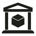 Blockchain bank icon simple vector. Crypto business