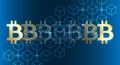 Blockchain bitcoin background