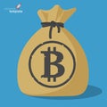 Blockchain Bitcoin savings Royalty Free Stock Photo