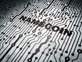 Blockchain concept: circuit board with Namecoin Royalty Free Stock Photo