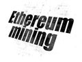 Blockchain concept: Ethereum Mining on Digital background Royalty Free Stock Photo