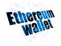 Blockchain concept: Ethereum Wallet on Digital background Royalty Free Stock Photo