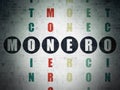 Blockchain concept: Monero in Crossword Puzzle Royalty Free Stock Photo