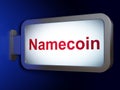 Blockchain concept: Namecoin on billboard background