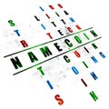 Blockchain concept: Namecoin in Crossword Puzzle