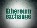 Blockchain concept: Ethereum Exchange on Digital Data Paper background Royalty Free Stock Photo