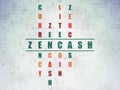 Blockchain concept: word Zencash in Crossword Puzzle Royalty Free Stock Photo